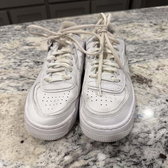 Nike Air Force 1 Low Shadow Womens Size 5.5 Triple All White Platform CI0919100 - Picture 11 of 15